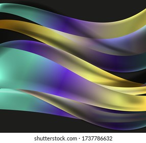 Modern Wavy Background. For Creative Templates, Cards, Color Covers Set. Vector Illustration with Color 
Gradient