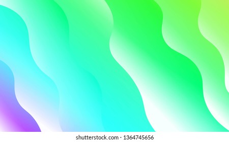 Modern Wavy Background. For Template Cell Phone Backgrounds. Vector Illustration with Color Gradient