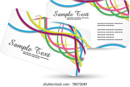 modern wavy business card set