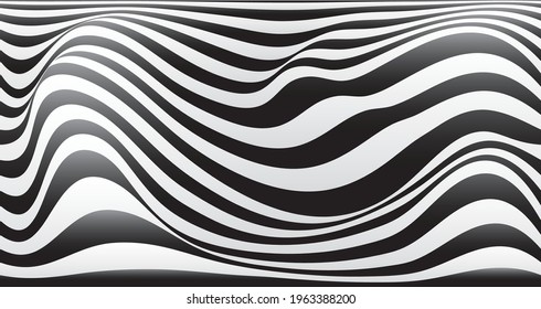 Modern wavy curve abstract presentation background. Vector illustration