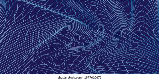 Modern wavy curve abstract presentation background. Vector illustration