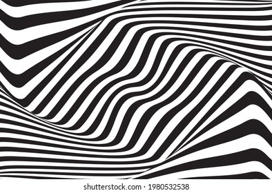 Modern wavy curve abstract presentation background. Vector illustration