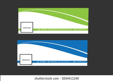 modern wavy facebook timeline design with two colors namely green and blue 