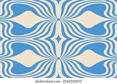 Modern wavy fluid lines seamless pattern Background