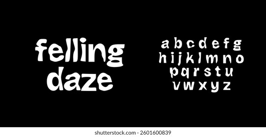 Modern Wavy Font. Lowercase vector alphabet. Regular lettering. Fashion, culture, and magazine.