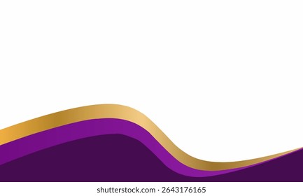 Modern Wavy Footer Corner Decoration, vektor