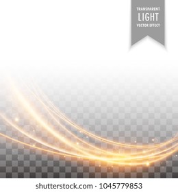 Modern wavy golden light colorful effect on background. Vector illustration