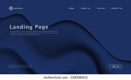 modern wavy landing page template design,bussines template