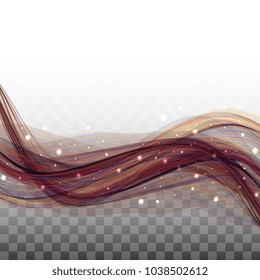 Modern wavy light colorful effect on background. Vector illustration