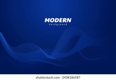 modern wavy line with blue gradient background concept. vector illustration