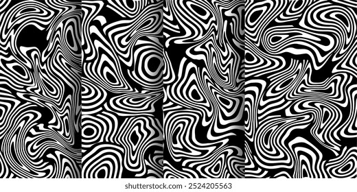 Modern wavy liquefy seamless pattern of abstract fluid lines background, abstract liquify line