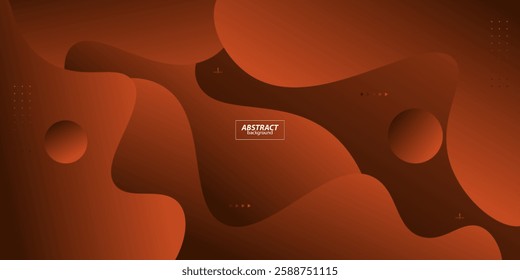 Modern wavy orange textured background design in 3D style with dynamic orange color. EPS10 vector