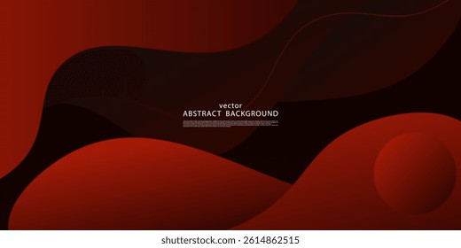 Modern wavy red textured background design in 3D style with dynamic dark orange color. eps10 vector