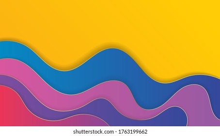 Modern wavy shapes abstract curvy stylish background. - Vector.

