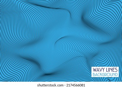 Modern wavy, Warped lines background