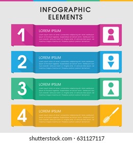 Modern wc infographic template. infographic design with wc icons includes . can be used for presentation, diagram, annual report, web design.