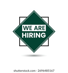 Moderno Vector de anuncio de vacante de empleo "Estamos contratando"