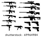 modern weapon collection vector