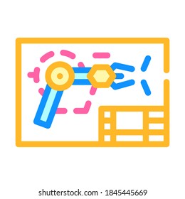 modern weapon plan color icon vector. modern weapon plan sign. isolated symbol illustration