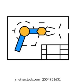 modern weapon plan line icon vector. modern weapon plan sign. isolated symbol illustration