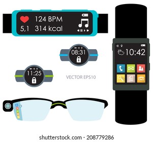 Modern Wearable Technology Illustration Isolated