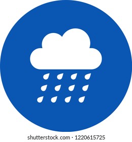 Modern weather flat icons set. Flat vector symbols on coloured backgrounds.