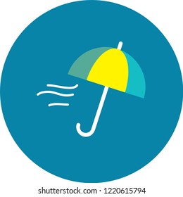 Modern weather flat icons set. Flat vector symbols on coloured backgrounds.