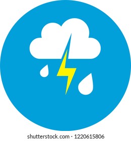 Modern weather flat icons set. Flat vector symbols on coloured backgrounds.