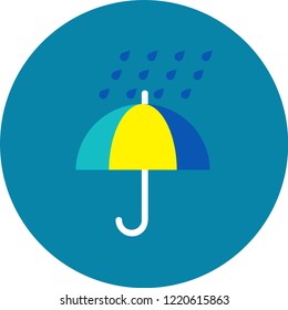 Modern weather flat icons set. Flat vector symbols on coloured backgrounds.