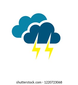 Modern weather flat icons set. Flat vector symbols on coloured backgrounds.