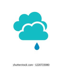 Modern weather flat icons set. Flat vector symbols on coloured backgrounds.