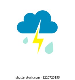 Modern weather flat icons set. Flat vector symbols on coloured backgrounds.