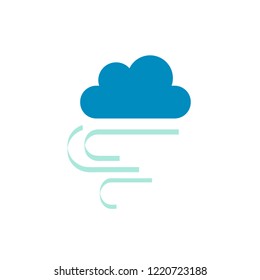 Modern weather flat icons set. Flat vector symbols on coloured backgrounds.