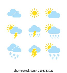 Modern Weather forecast Icons set