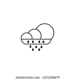 Moderne Wettersymbole. Flache Vektorgrafik für Web-, Print- und Mobile-App