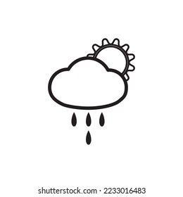 Modern weather icons. Flat vector illustration for Web, print, and Mobile App