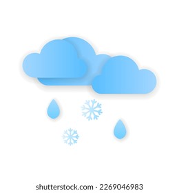 Modern weather icons. Flat vector symbols on white background