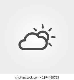 Modern weather icons set. Flat vector symbols on dark background.