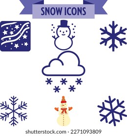 Modern weather icons set. Flat vector symbols on white background.