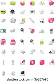 Iconos modernos de la web 2.0