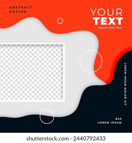 modern web ads frame fluid template with blank space vector