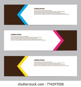 Modern web banner with arrows