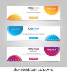 Modern web banner background vector template . ads frame . advertising business