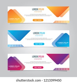 Modern web banner background vector template . ads frame . advertising business