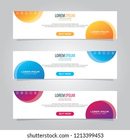 Modern web banner background vector template . ads frame . advertising business