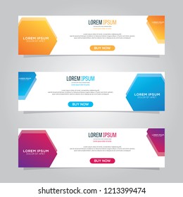 Modern web banner background vector template . ads frame . advertising business