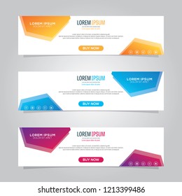 Modern web banner background vector template . ads frame . advertising business