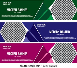 Modern web banner design Template vector