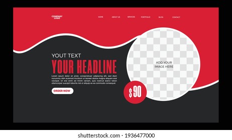 Modern web banner design template