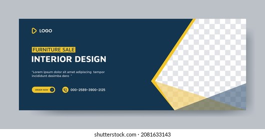 Modern web banner design template for promotion or marketing